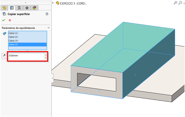 Superficie correctamente preparada para simulación