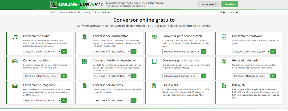 Herramientas de conversión de archivos