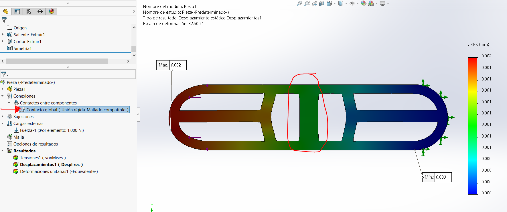 Simulación de unión de cuerpos