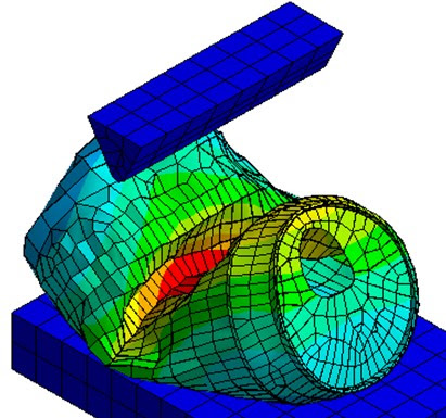 Estructura analizada en ANSYS