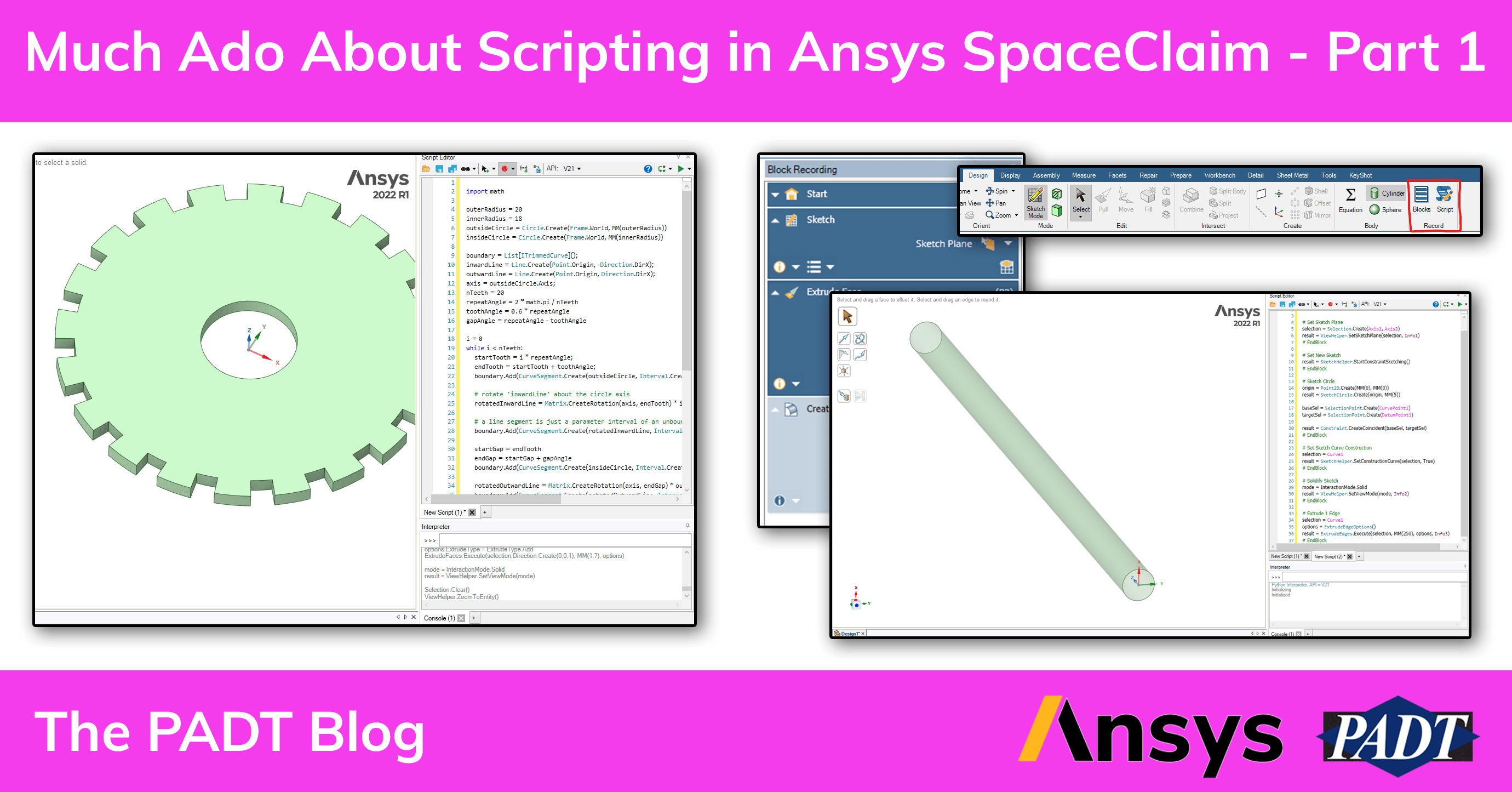 Script y datos en ANSYS