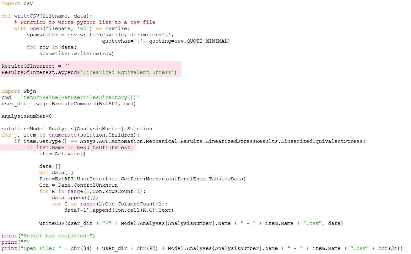 Archivo en ANSYS con Python