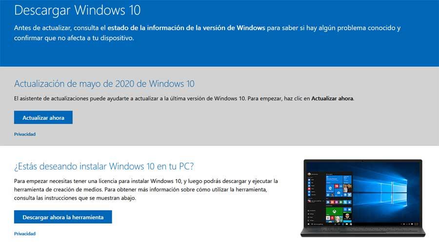 Problemas de instalación en Windows 10