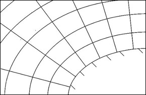 Mallado tetraédrico y hexagonal