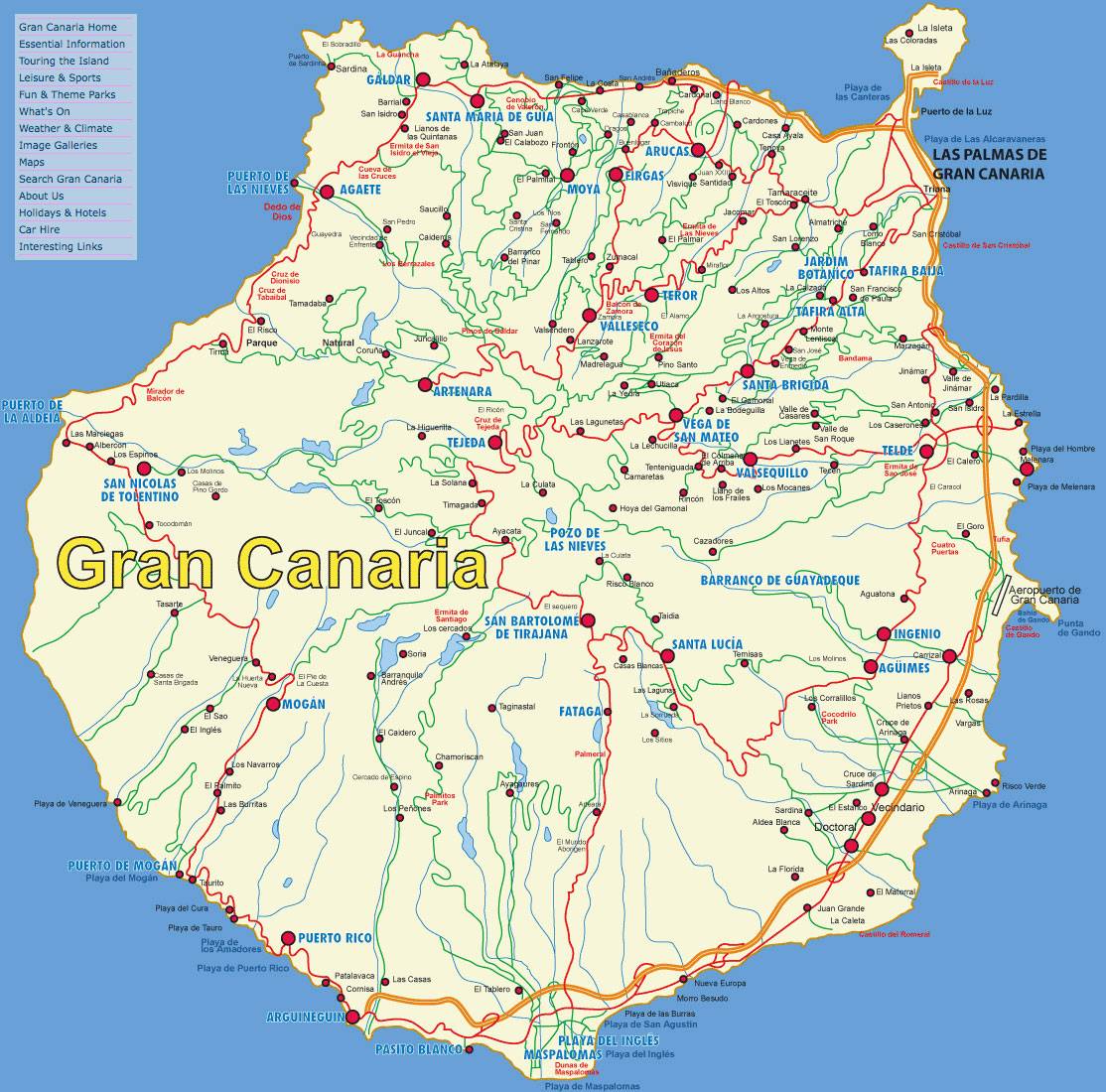 Mapa de Gran Canarias