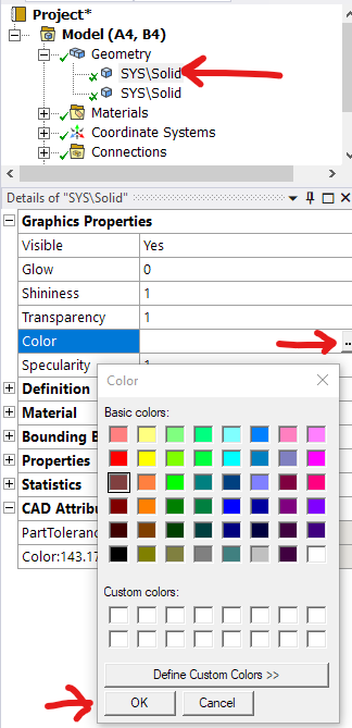 ANSYS personalizable con colores