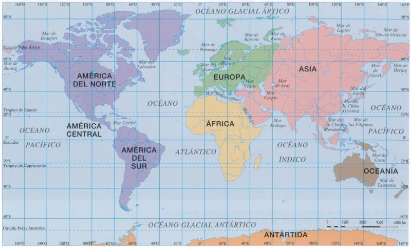 Mapa con coordenadas geográficas