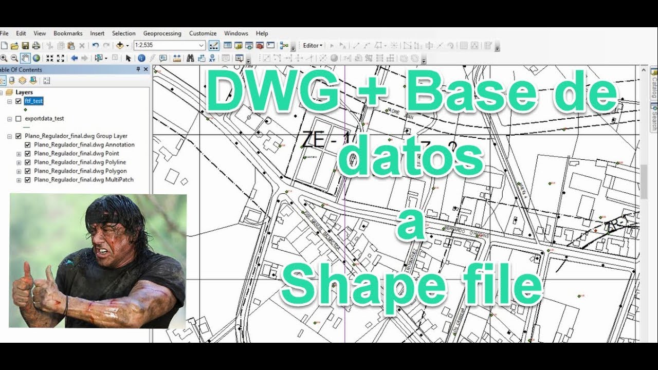 ArcGIS y DWG a Shape