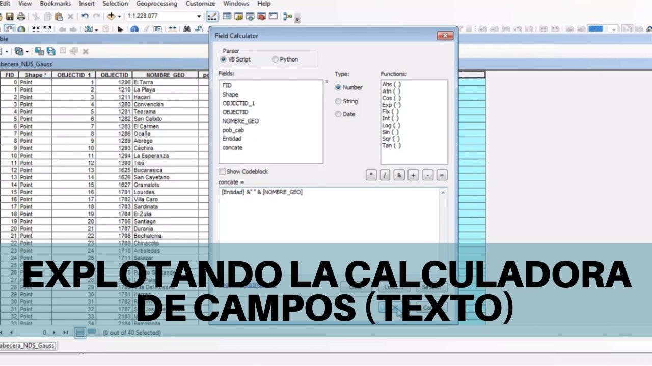 Herramientas de cálculo en <strong>ArcGIS</strong>