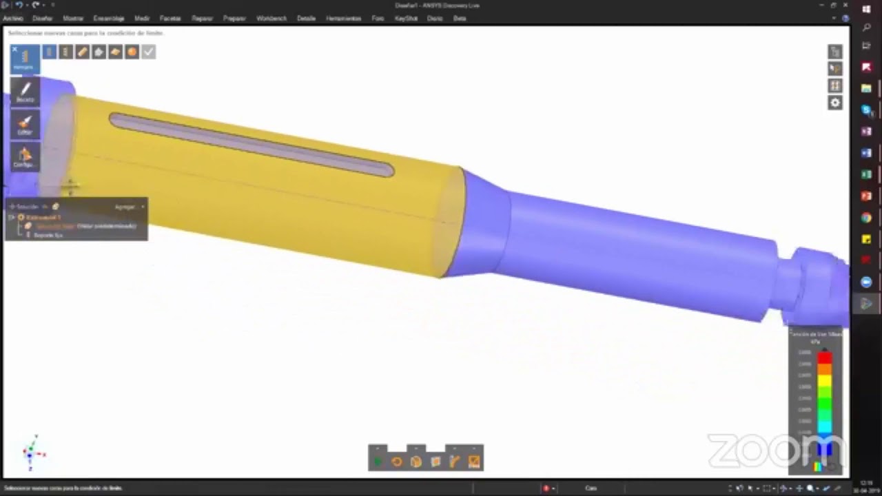 Ocultar ejes de ANSYS