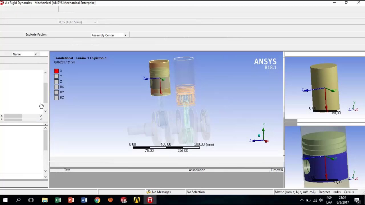 Personalización de ejes en ANSYS