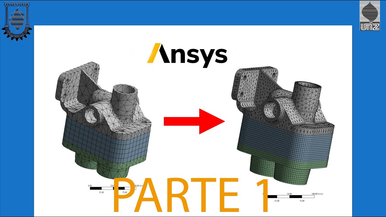 Mallado dividido en ANSYS