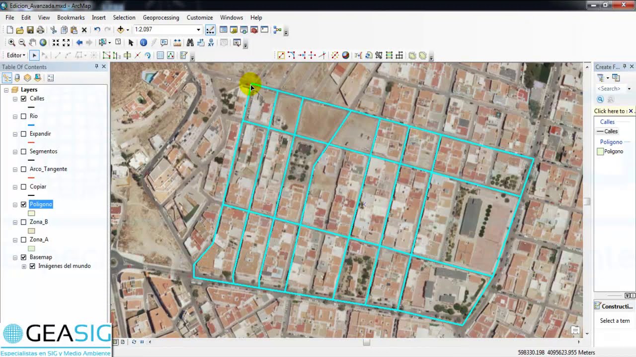 Polígonos y herramientas de ArcGIS