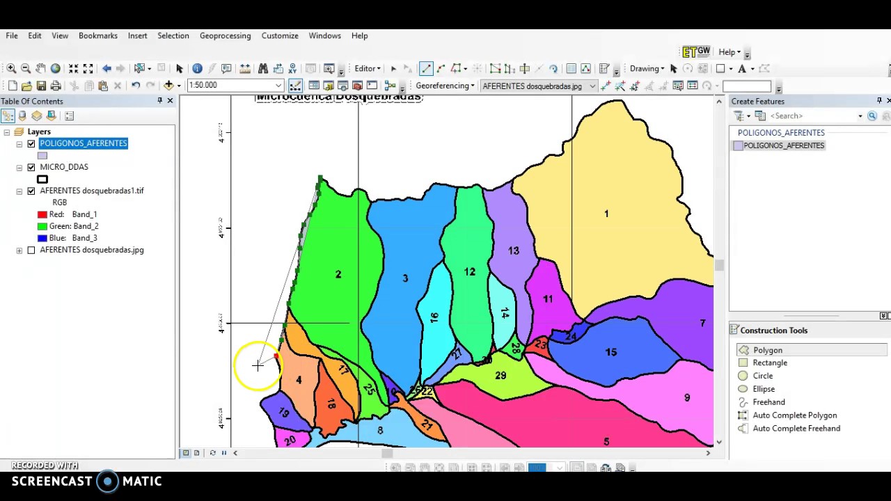 Polígonos comparativos en ArcGIS