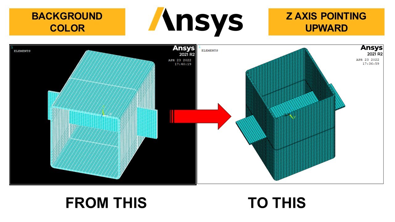 ANSYS con diferentes colores