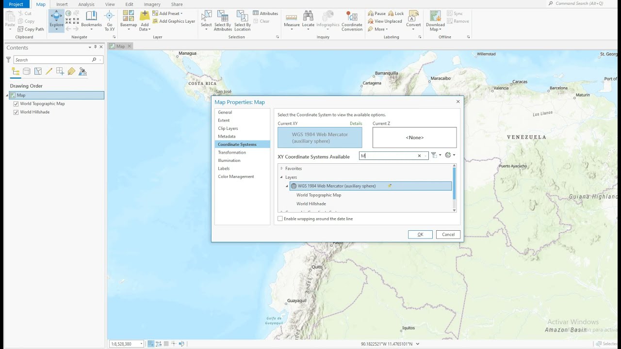 Importación de coordenadas en ArcGIS